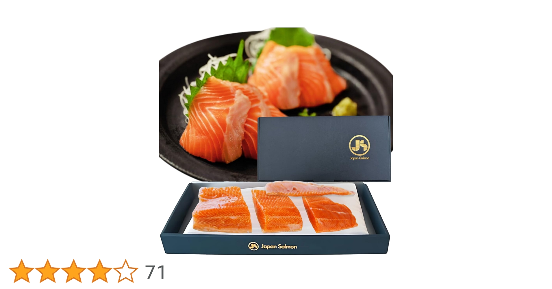 Amazon.co.jp: 天然水サーモン ギフトセット 国産 4分割 (刺身